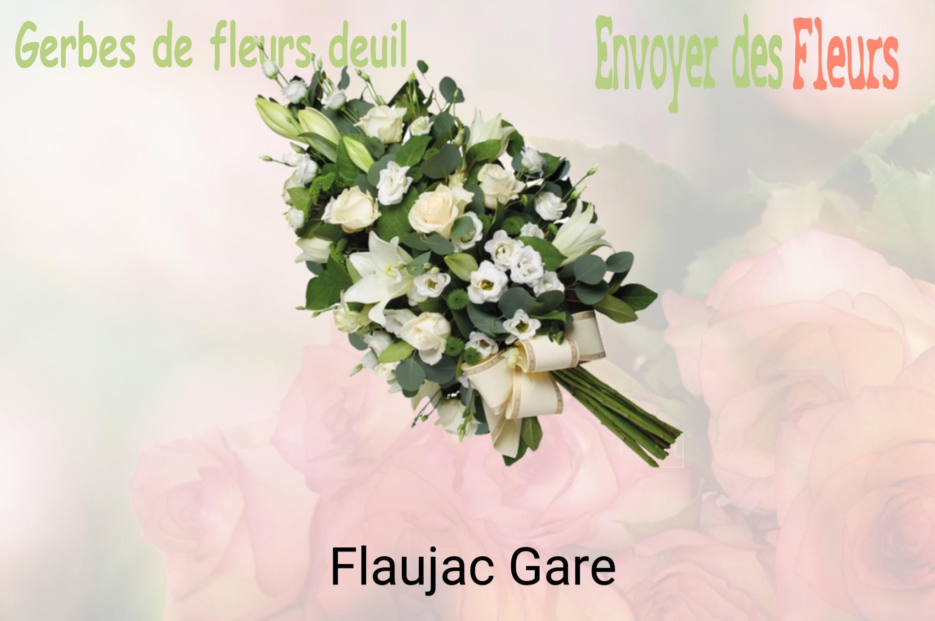 Gerbe de fleurs de deuil livrée à Flaujac-Gare